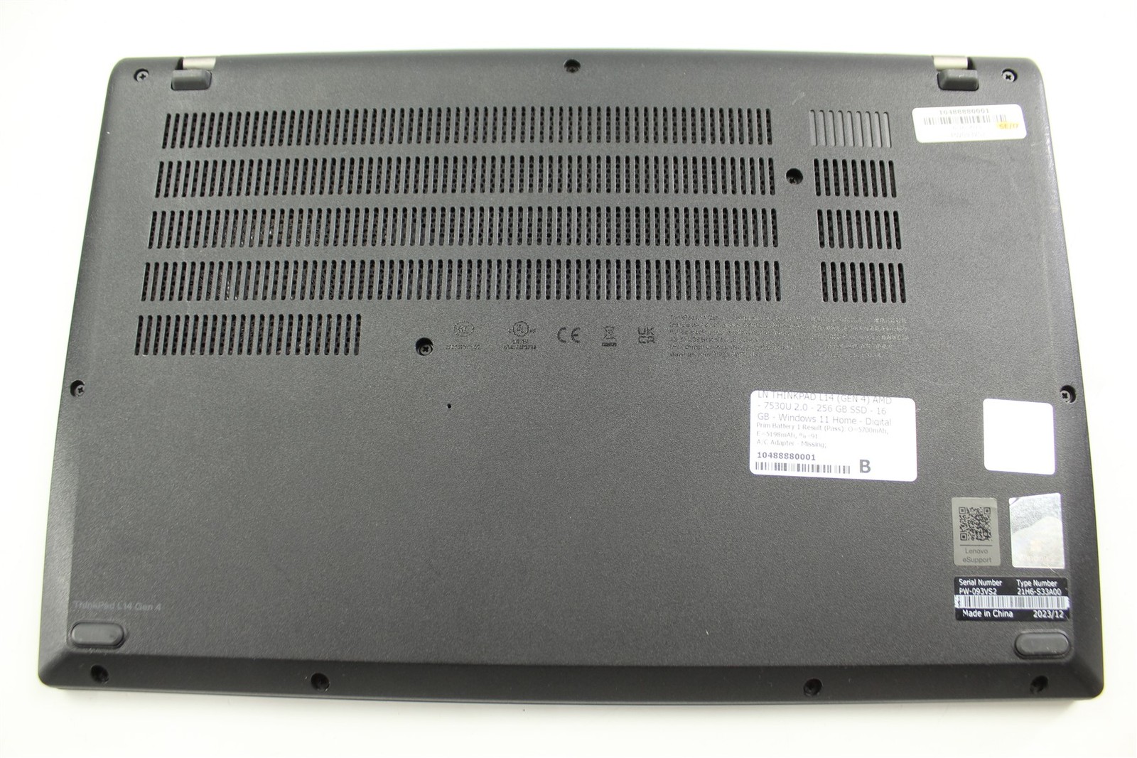 Lenovo ThinkPad L14 Gen 4 14″ Ryzen 5 Pro 7530U 2.0GHz 256GB SSD 16GB RAM W11H