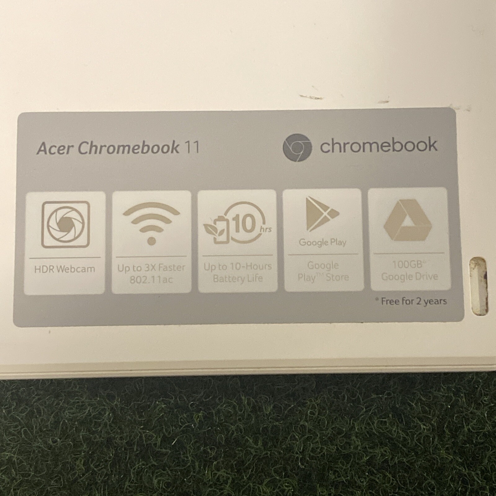 Acer Chromebook TOUCHSCREEN N15Q8 Intel 4GB 32GB SSD Chrome OS Webcam