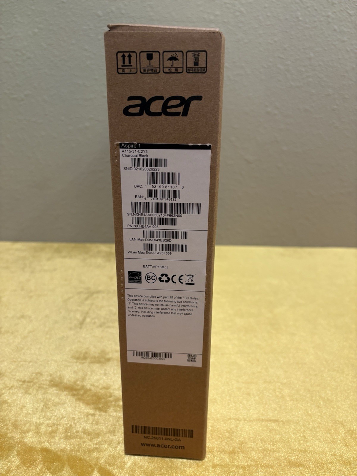 New Acer Aspire 1 15.6″ Laptop | Intel Celeron N4020, 4GB RAM, (A115-31-C2Y3)