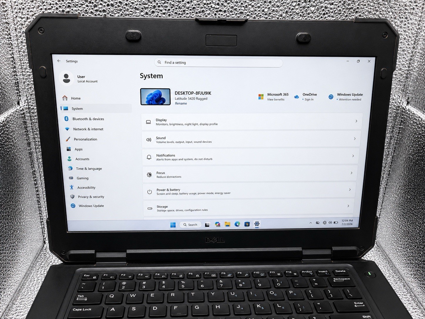 Dell Latitude 5420 Rugged I5-8350U CPU @ 1.70 GHz 8GB RAM 256GB SSD Win11pro