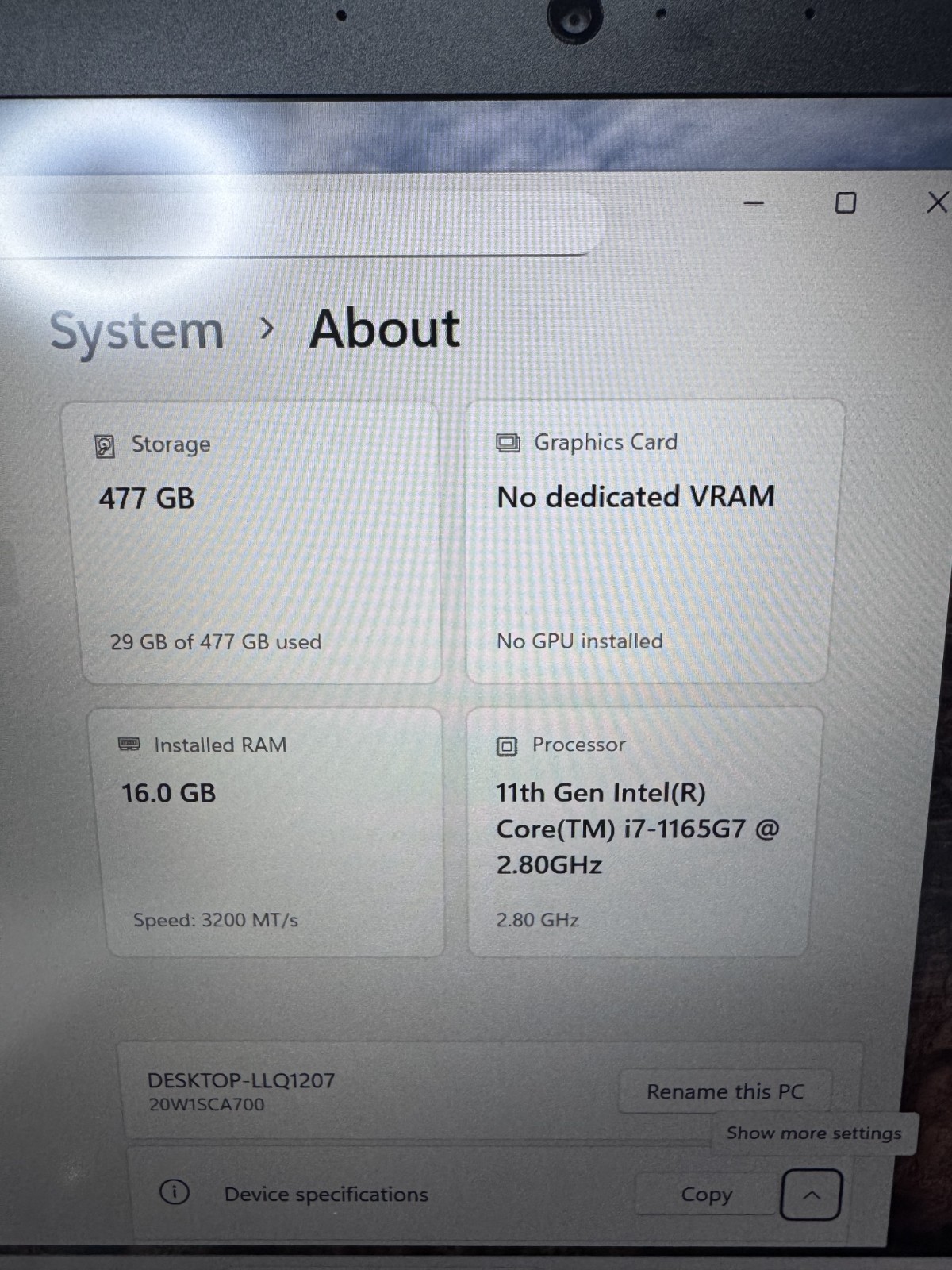 Lenovo ThinkPad T14 Gen 2, i7-1165G7 2.8GHz, 16GB RAM, 512GB SSD, WIN 11