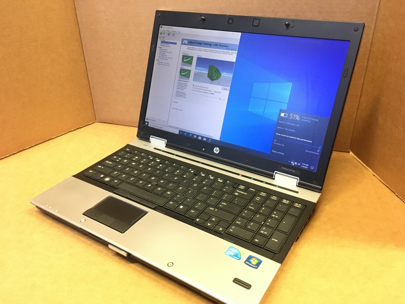 HP EliteBook 8540P Laptop i5 2.67GHz 4GB 256GB SSD 15.6″ LCD NVIDIA WINDOWS 10