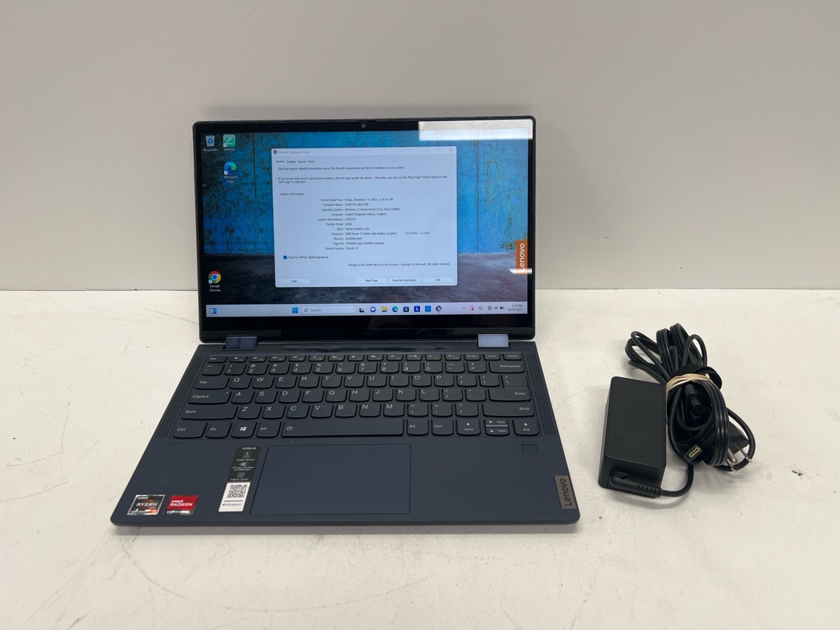 Win11 8GBRAM 12@2.1GHZ 256GBSSD Yoga Laptop With Charger (P09030018)