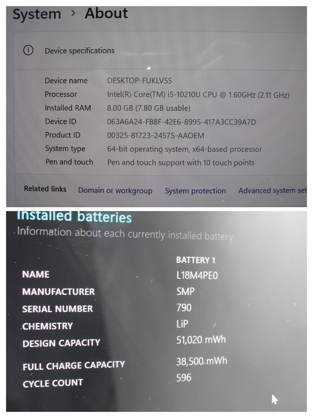 Lenovo Yoga C740-14IML 14″ FHD Touch i5-10210U 1.6GHz 8GB 256GB Win11H+Charger