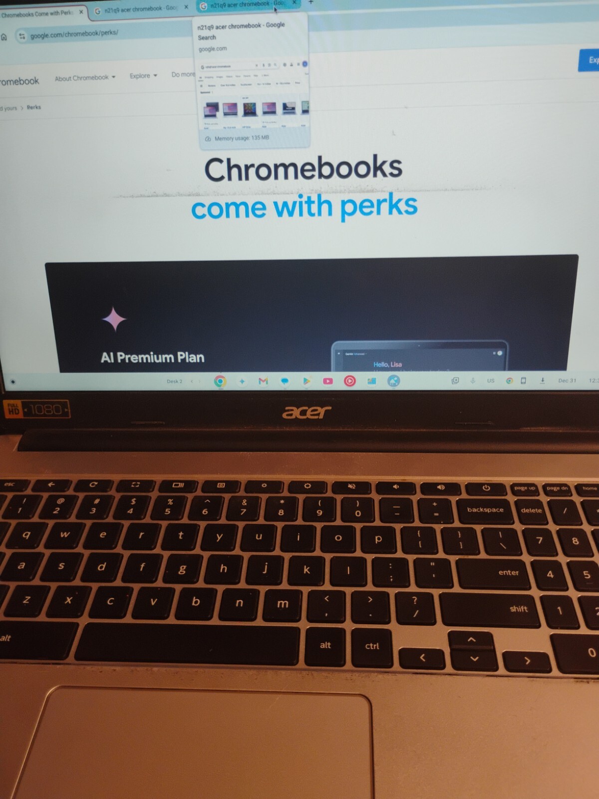 Acer Chromebook 315 15.6″ (32GB, Celeron N 1.1GHz, 4GB) CB315-3H-C2C3