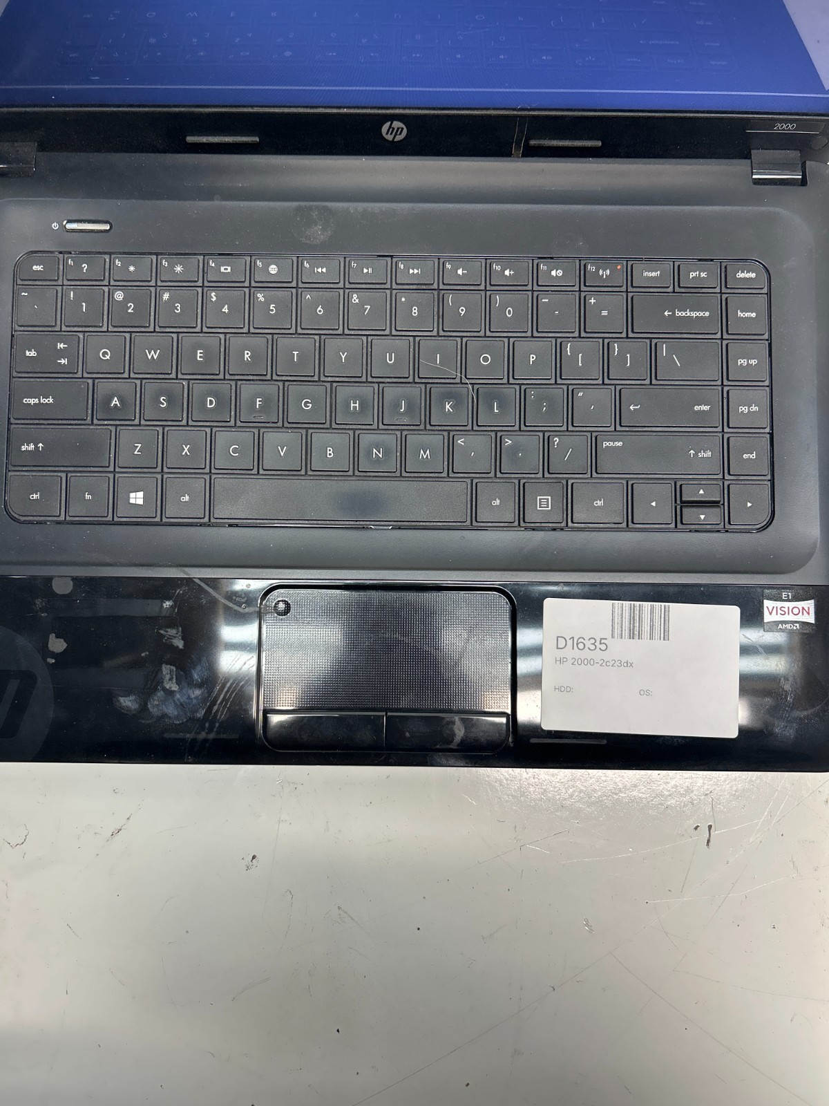 HP 2000-2c23dx AMD E1-1200 APU Radeon 4GB NO HDD