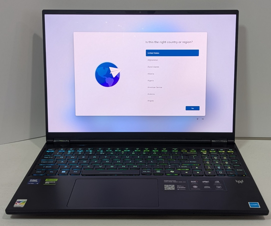 Acer Predator Helios Neo 16S Intel Ultra 9 275HX 32GB RAM NVIDA GeForce 5070 Ti