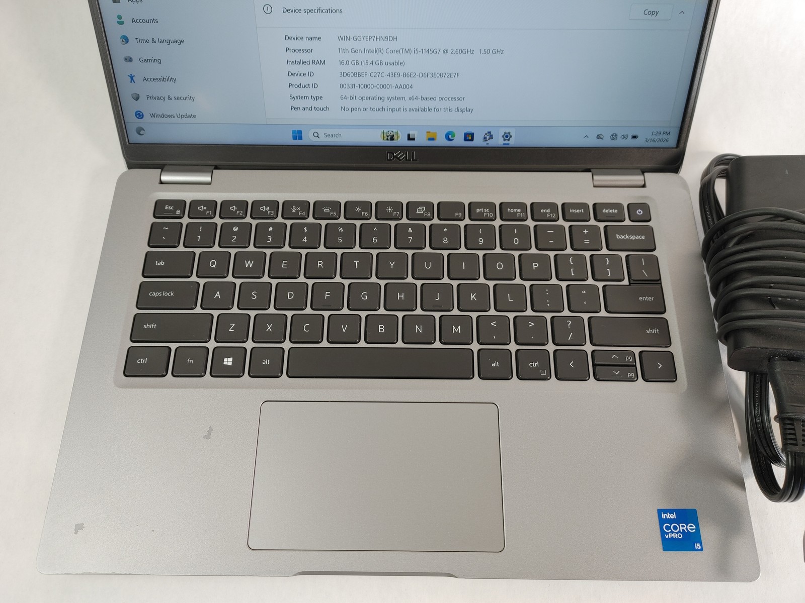 Dell Latitude 5420 Core i5-1145G7 2.60 GHz 16 GB DDR4 256 GB NVMe Windows 11 Pro