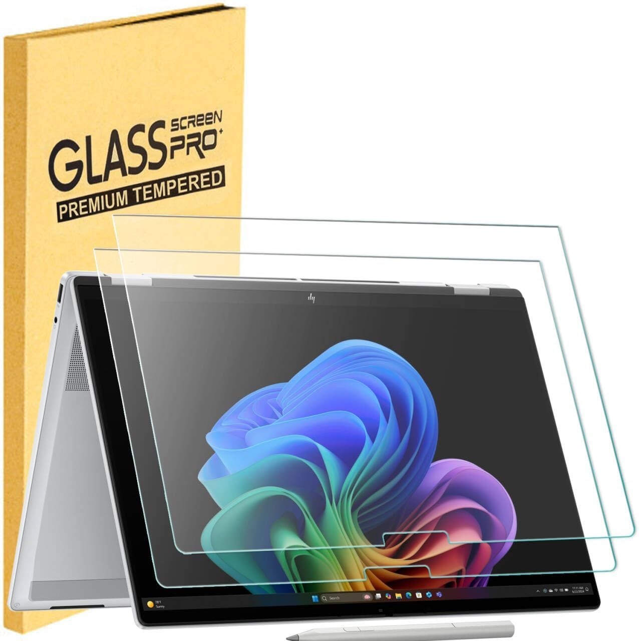 2-Pack Tempered Glass Screen Protector for HP OmnBook X Flip 16 & HP OmniBook 7