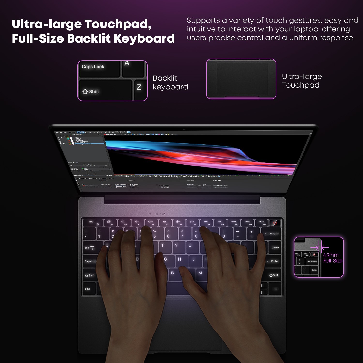 CHUWI GemiBook Pro 14.1″ Laptop, Intel N5100, 8GB RAM 256GB SSD Backlit Keyboard