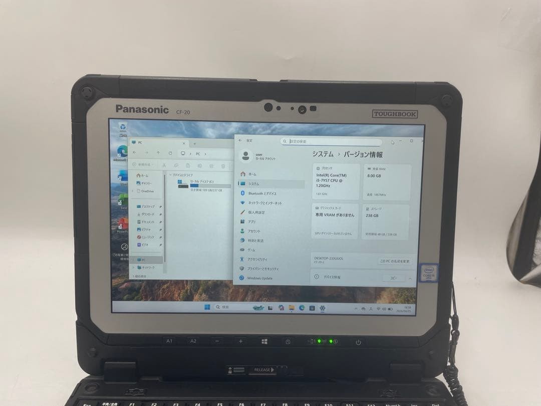 Panasonic Toughbook CF-20 Core i5-7Y57 10.1″ WUXGA SSD256GB 8GB RAM Win11Pro