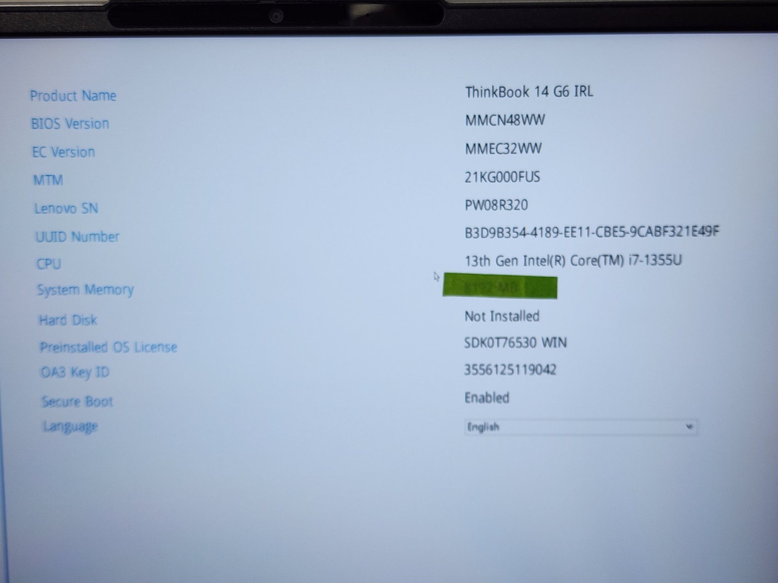 Lot of 5 Lenovo ThinkBook 14 G6 IRL 14″Touchscreen Ultra i7-1355U(NO RAM,SSD,AC)