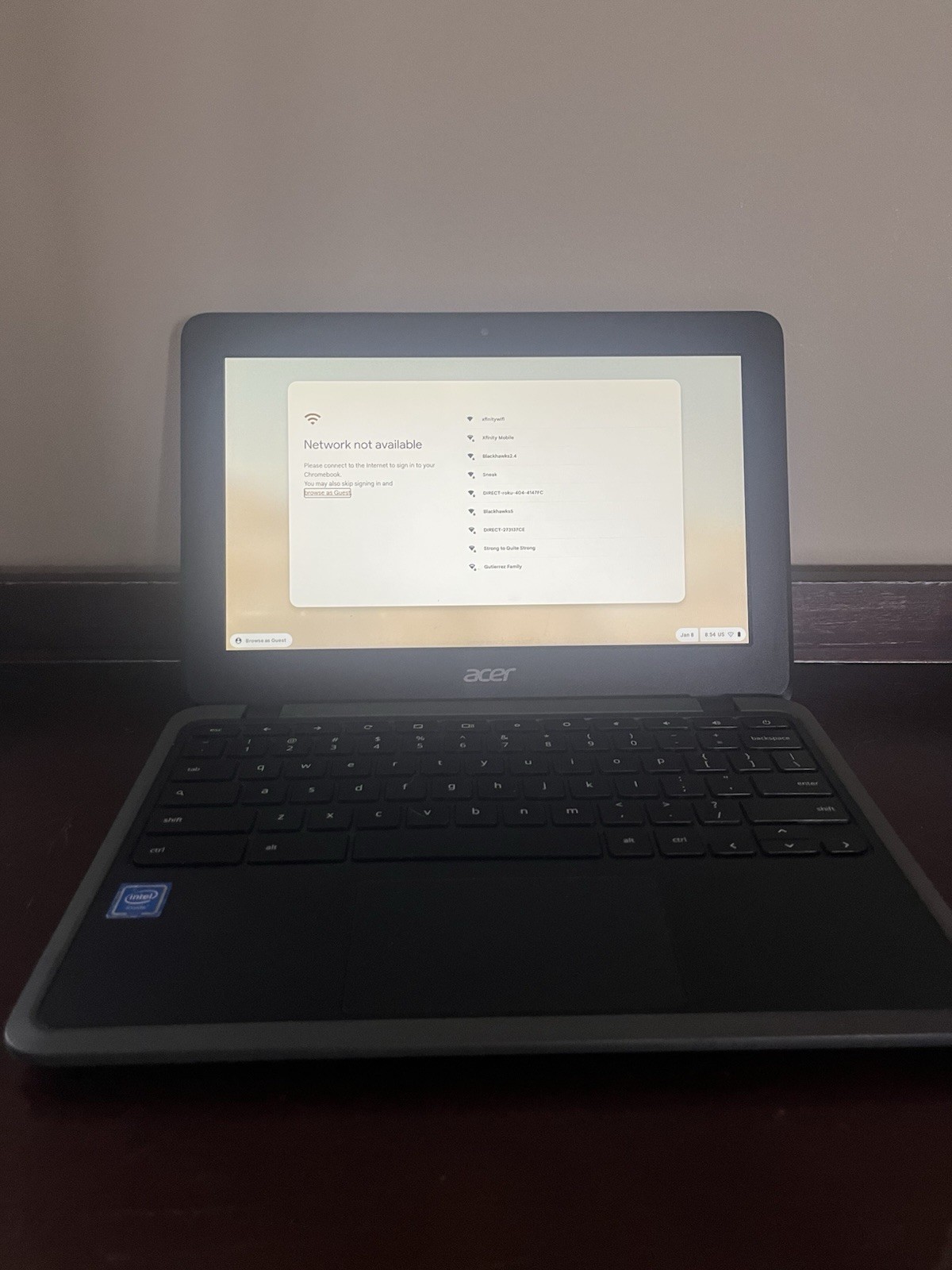 Acer Chromebook C733 Intel Celeron N4020 4GB , 32 GB SSD eMMC , Works Great