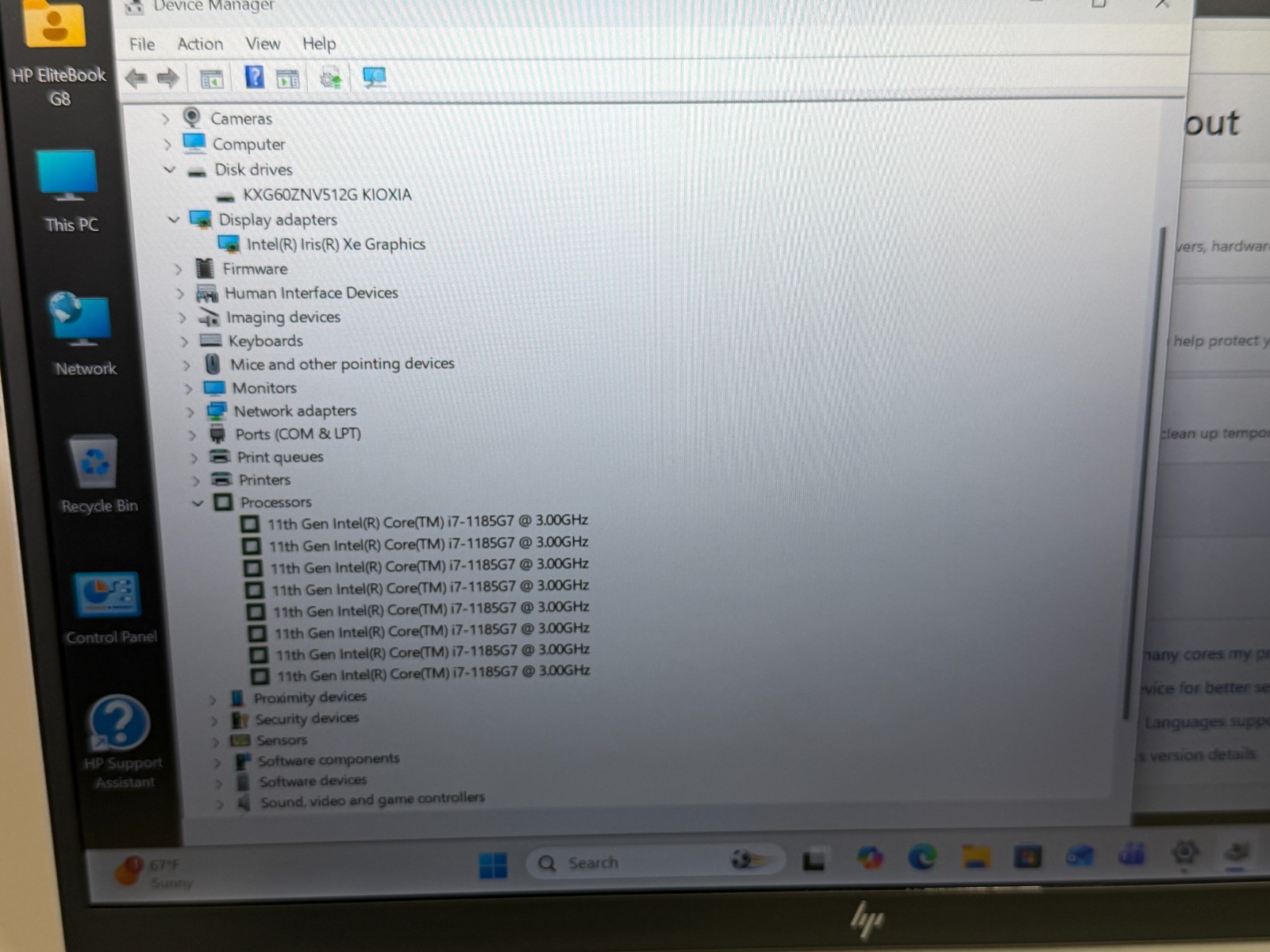 HP ELITEBOOK 840 G8 CORE i7-1185G7 3.0GHz 32GB 512GB SSD WIN11 PRO 14″ LAPTOP