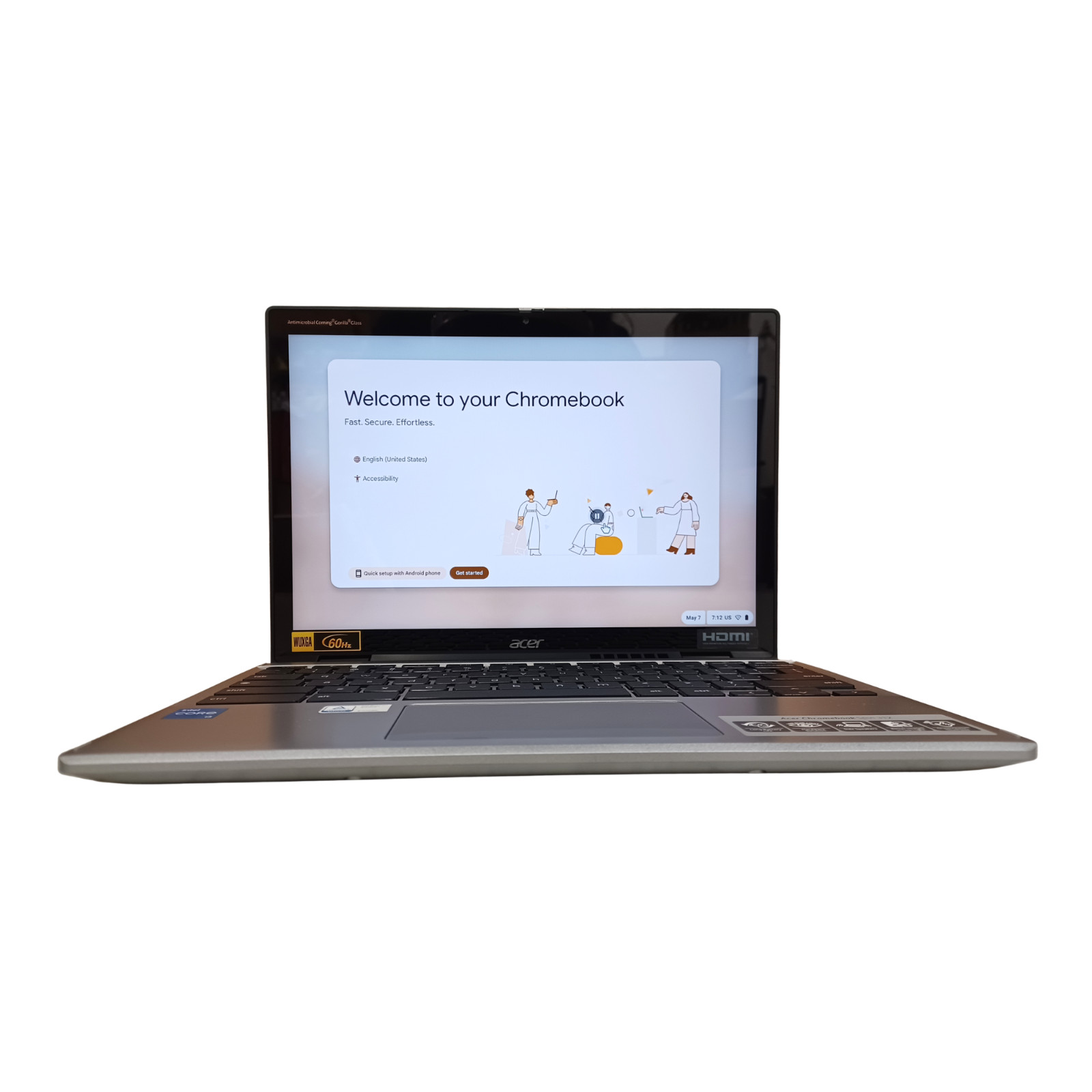 Acer Chromebook Spin 312 12.2″ WUXGA i3-N305 8GB 128GB eMMC ChromeOS, Silver