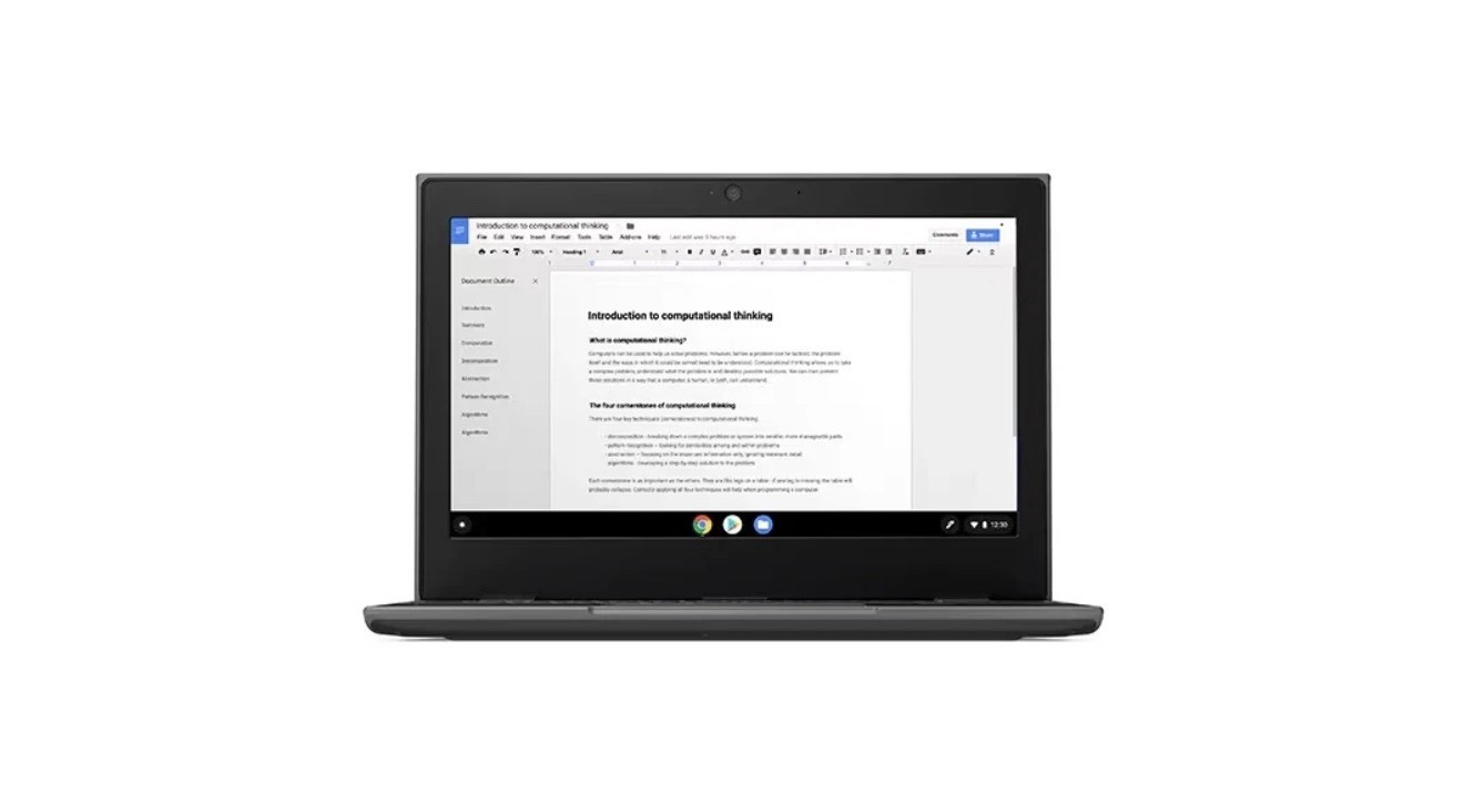 Lenovo Chromebook 100e 2nd Gen 11.6” (32GB SSD Intel Celeron) – No Power Cord