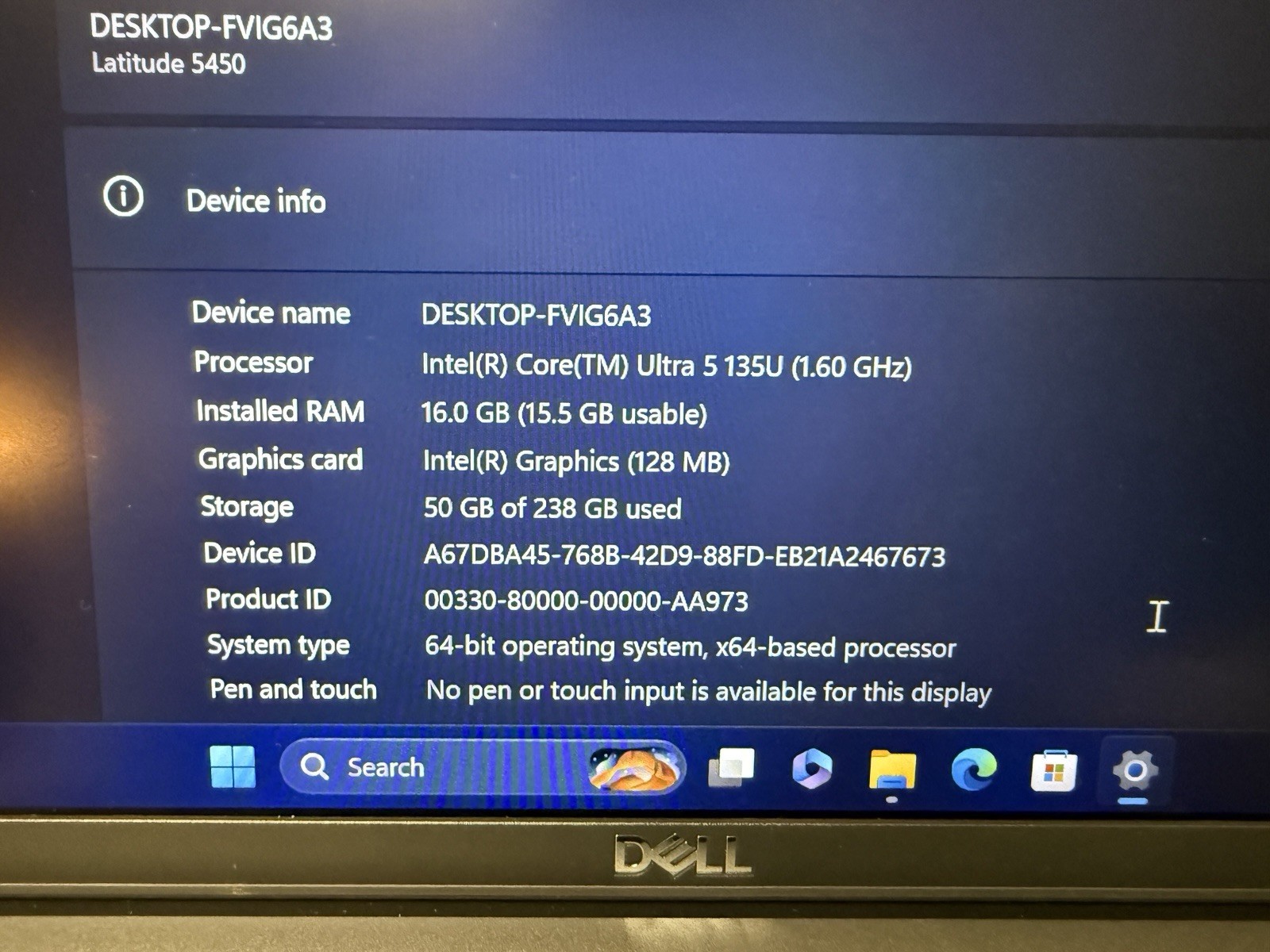 Dell Latitude 5450 | Ultra 5 135U 16GB RAM 256GB SSD | FHD Backlit FPS