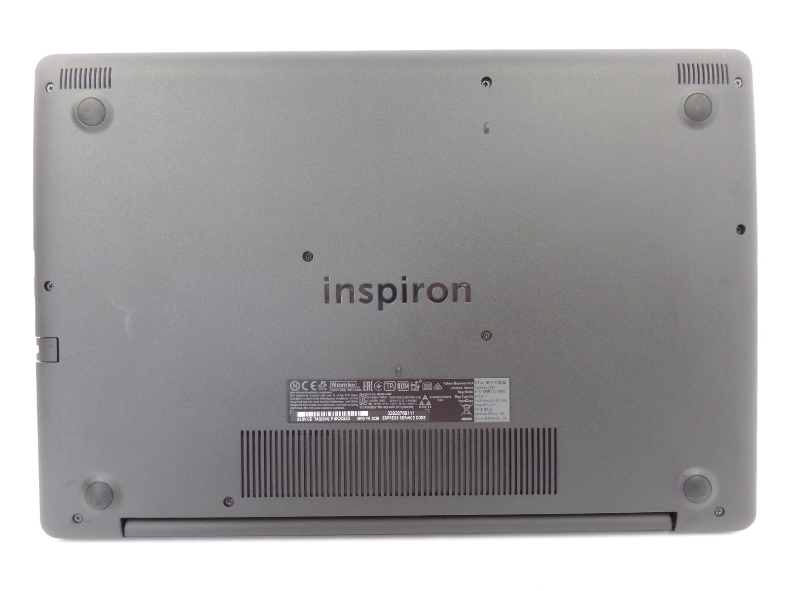 Dell Inspiron 3593 15.6″ HD i3-1005G1 8GB 256GB SSD W11H Laptop