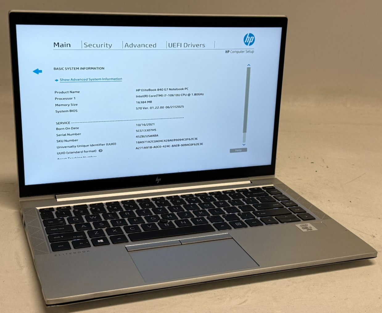HP EliteBook 840 G7 14″ (i7-10610U 1.80GHz – 16GB RAM – 512GB SSD – Win11Home)