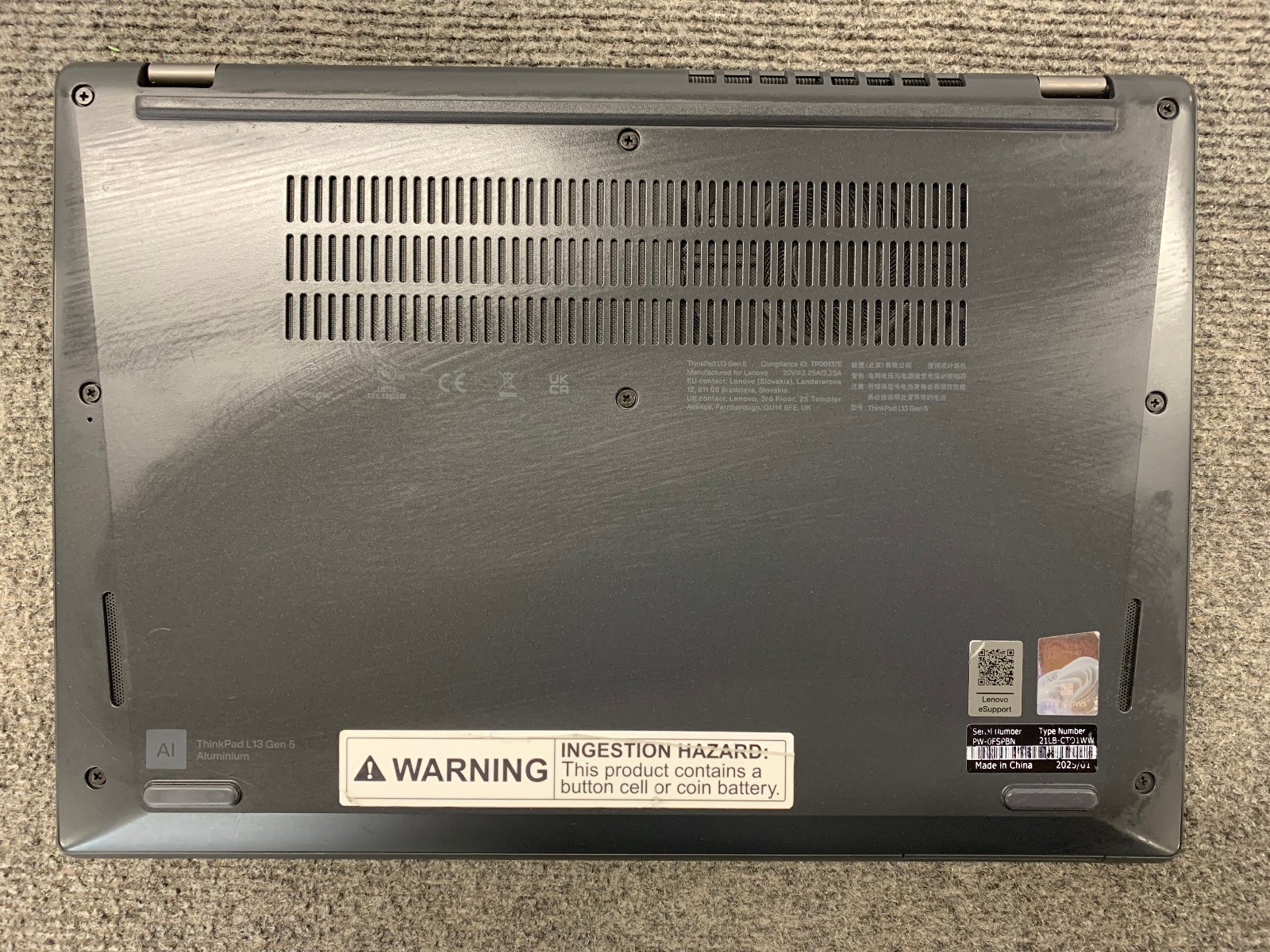 Lenovo ThinkPad L13 Gen 5 14″ Ultra 7 155U 16GB RAM 1TB NVMe, Remote Managed