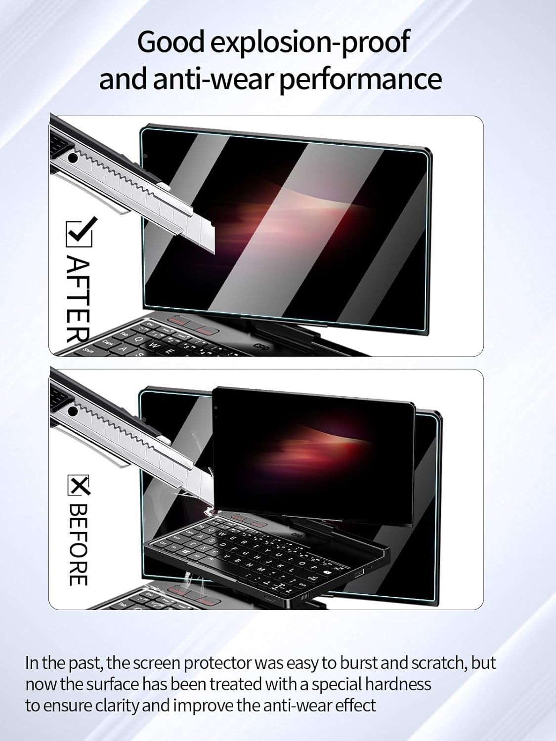 Screen Protector for GPD Pocket 4 8.8-inch Mini Laptop, Anti-Scratch 2 Pack