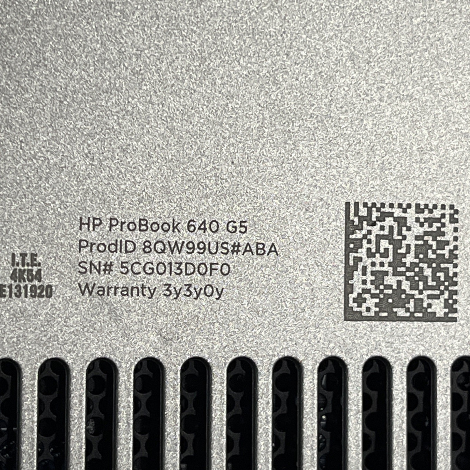 HP PROBOOK 640 G5 INTEL CORE I5-8365U 1.60GHZ 8GB RAM NO HD (TOUCH)