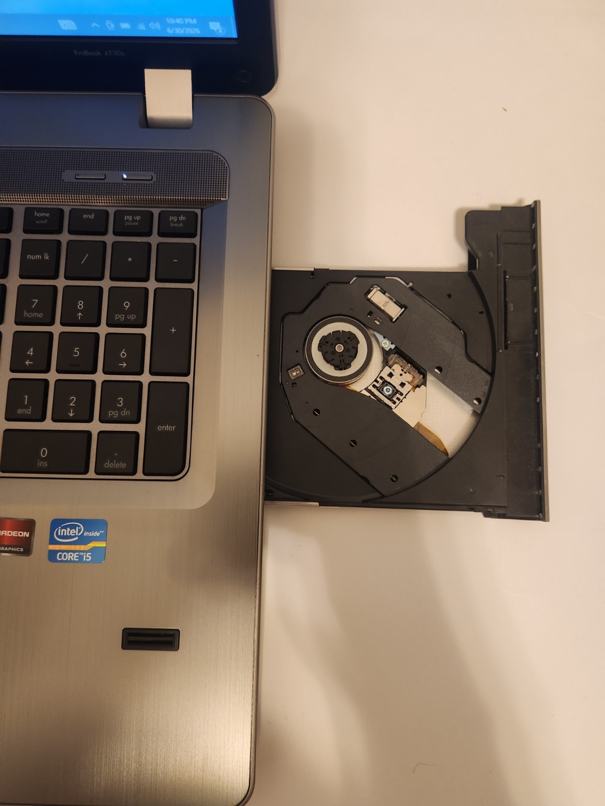HP ProBook 4730s Laptop I5-2410M 6GB RAM 256GB SSD 17.3” Win 10 pro
