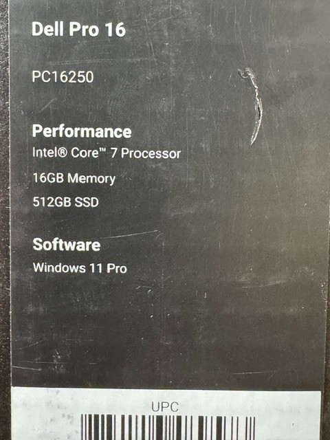 Dell Pro 16″ Multi-Touch FHD Core 7 150U 16GB 512GB SSD WiFi 6E Windows 11 Pro