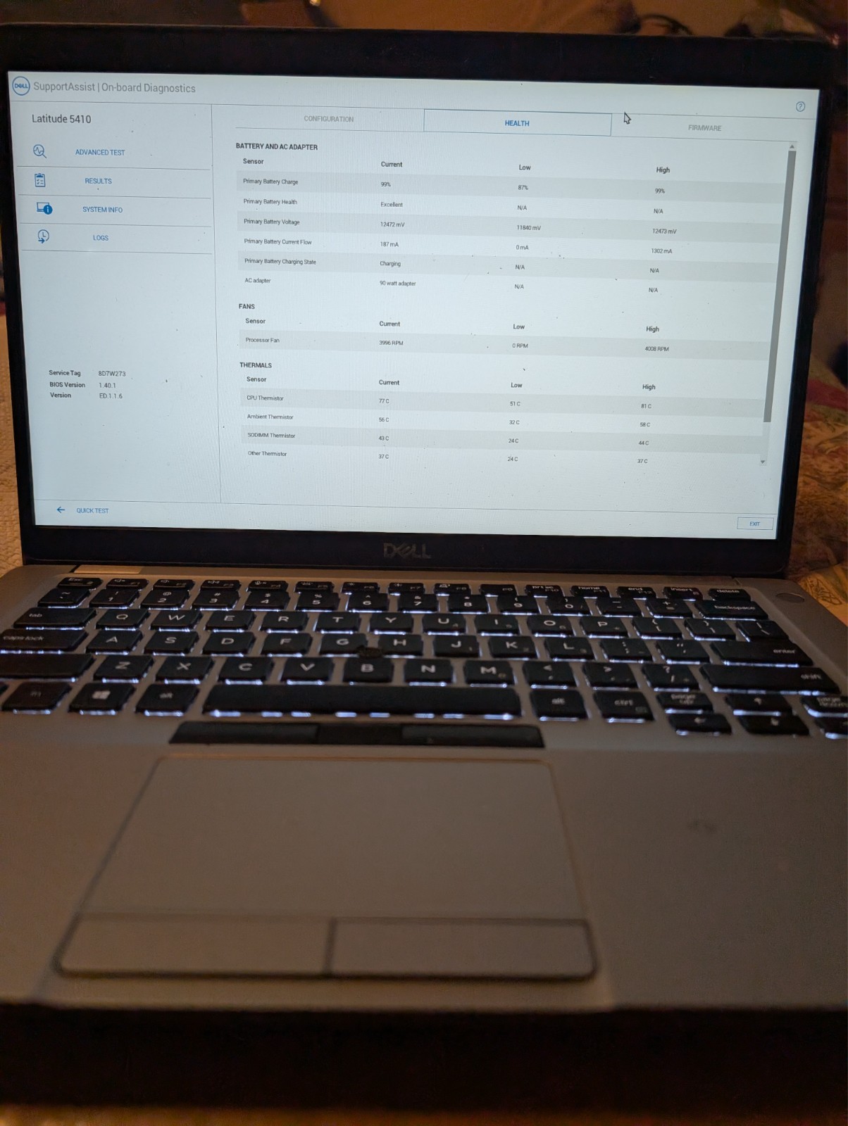 Dell Latitude 5410 14″ Laptop i7-10610U 8GB RAM 256 GB SSD Win11 Pro WIFI BT