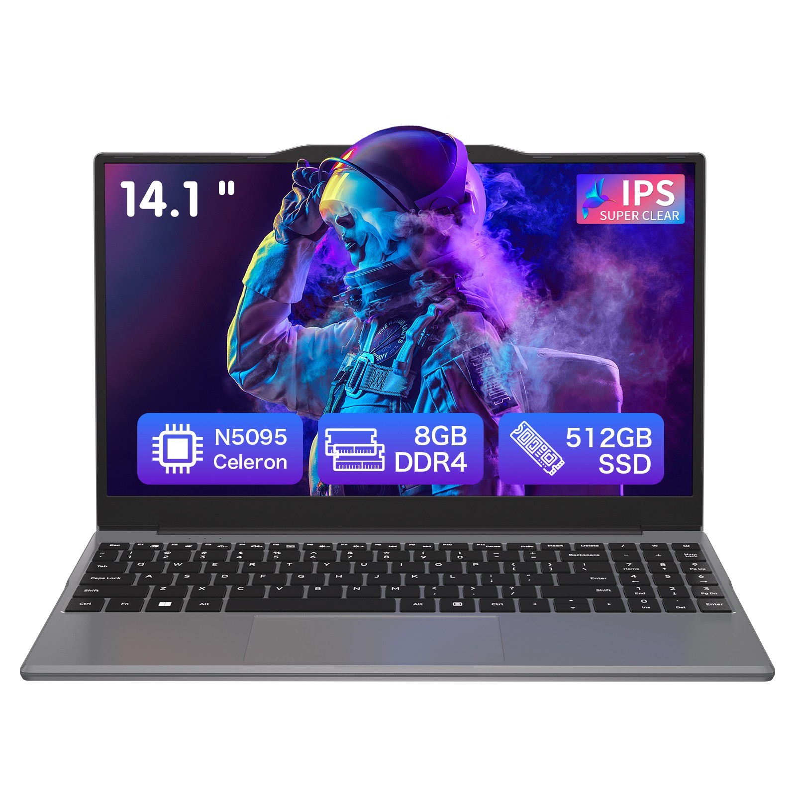 Auusda New 14.1” FHD Laptop Intel N5095 8GB RAM 512GB SSD W11 PRO Business