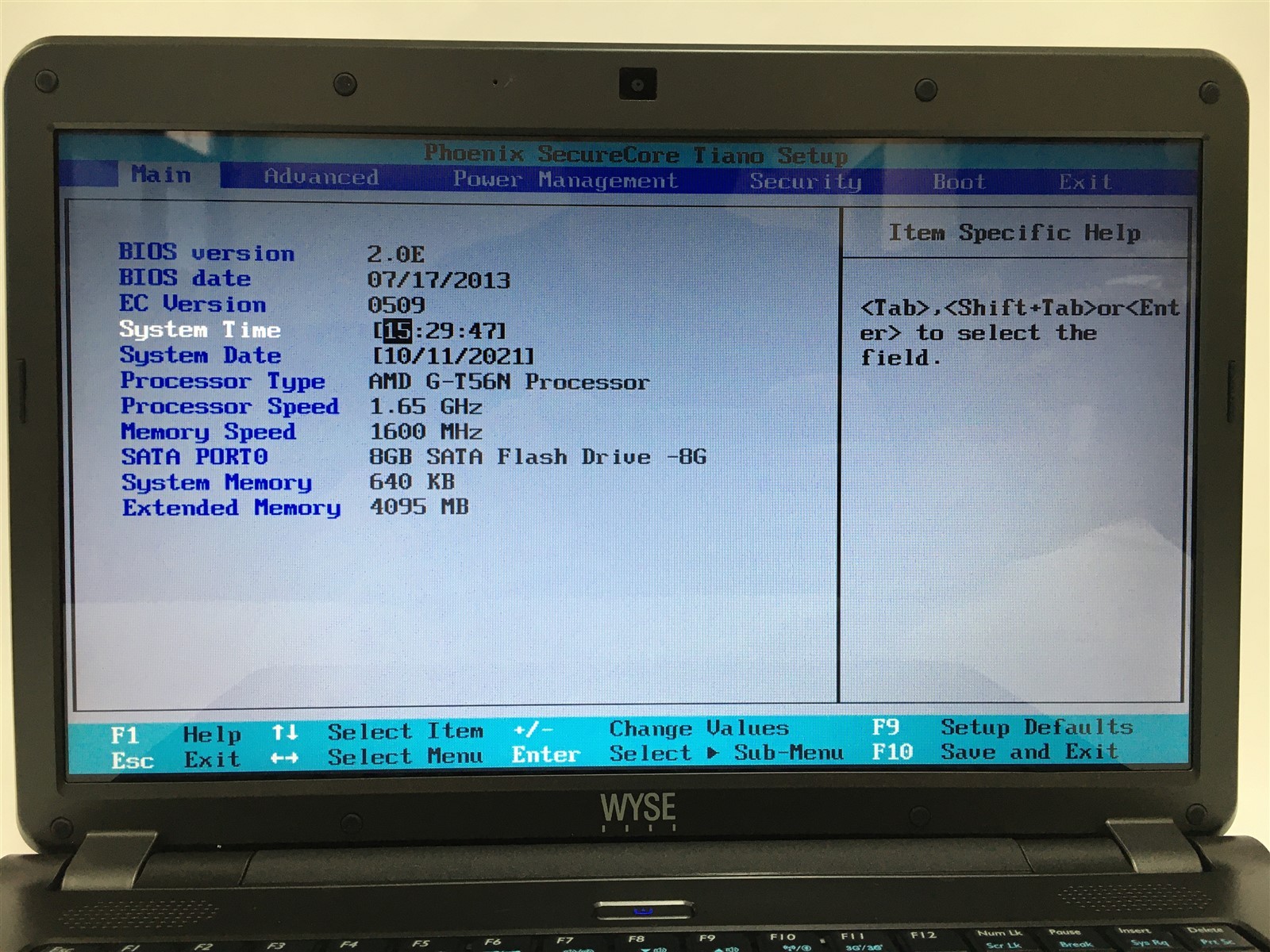WYSE Xn0m Laptop AMD G-T56N 1.65GHz 4GB RAM 8GB SSD Chrome OS 14″