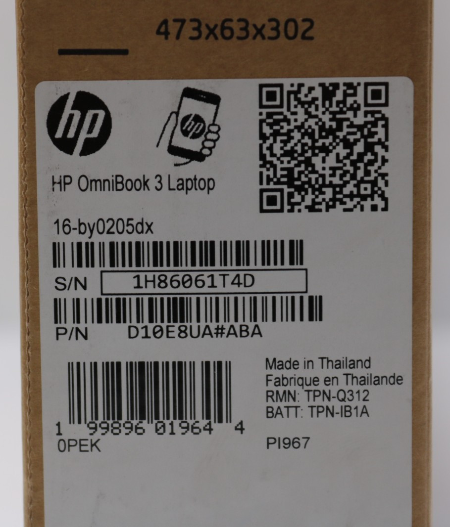 HP OmniBook 3 16″ 2K Laptop AMD Ryzen 5 40 16GB RAM 256GB SSD – Glacier Silver