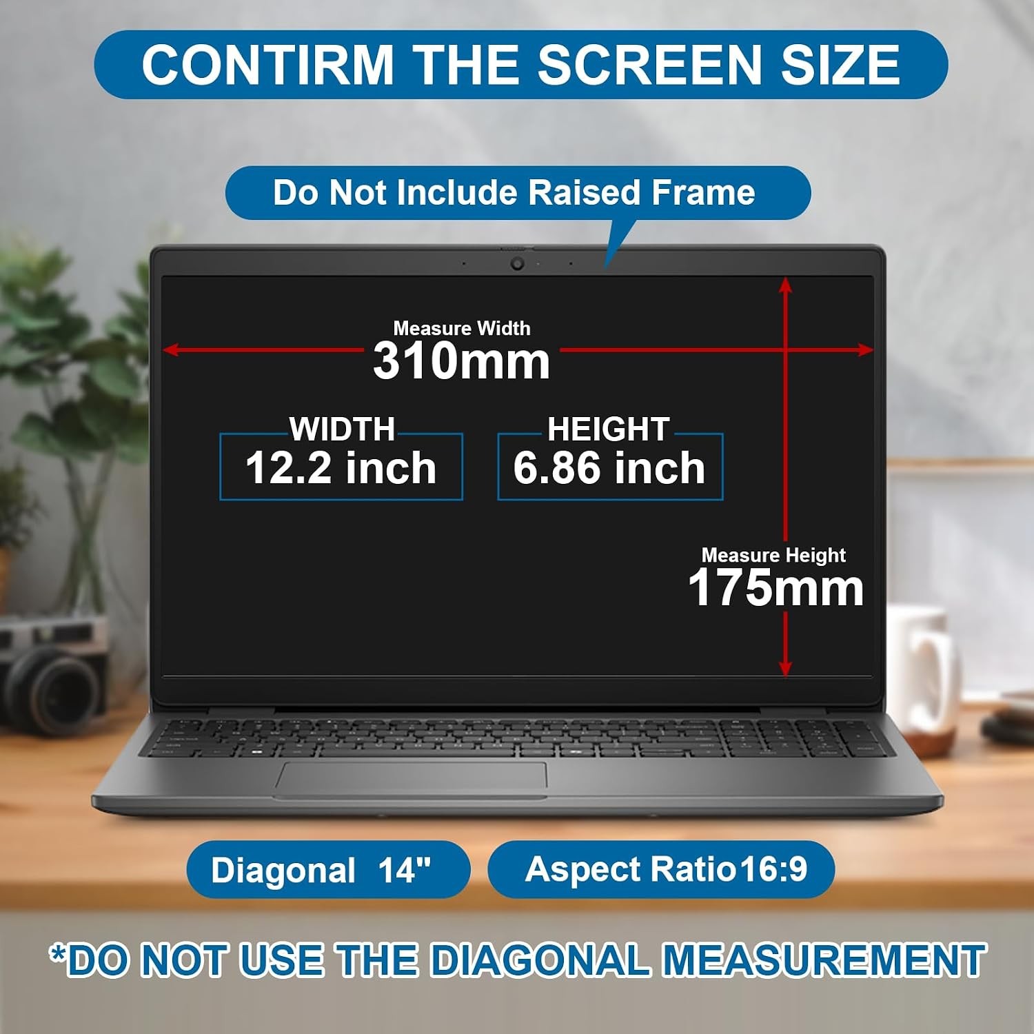Screen Protector for 14 Inch Laptop – Privacy, Anti-Glare, Scratch Resistant