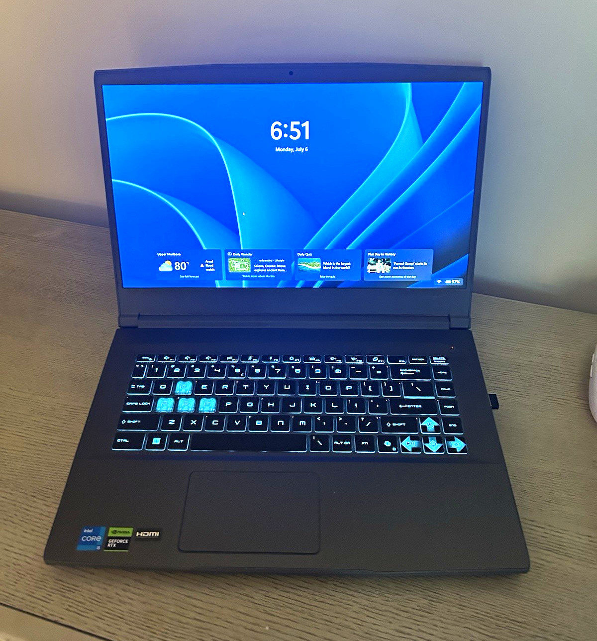 MSI Thin 15 Gaming Laptop Intel i5 13420h w/RTX 4050 Graphics Card. B13VE
