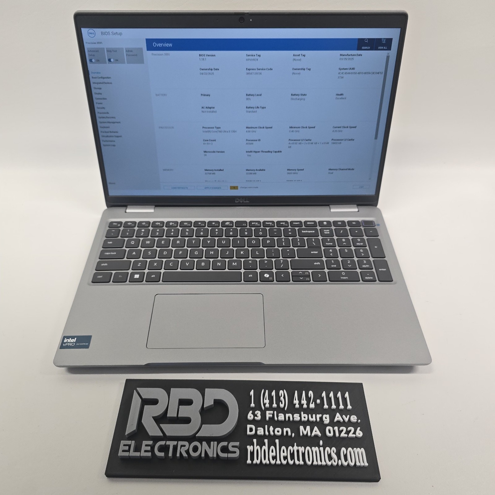 Dell Precision 3591 FHD Ultra 5 135H 32GB 512 RTX 500 Ada 4GB NO OS/AC