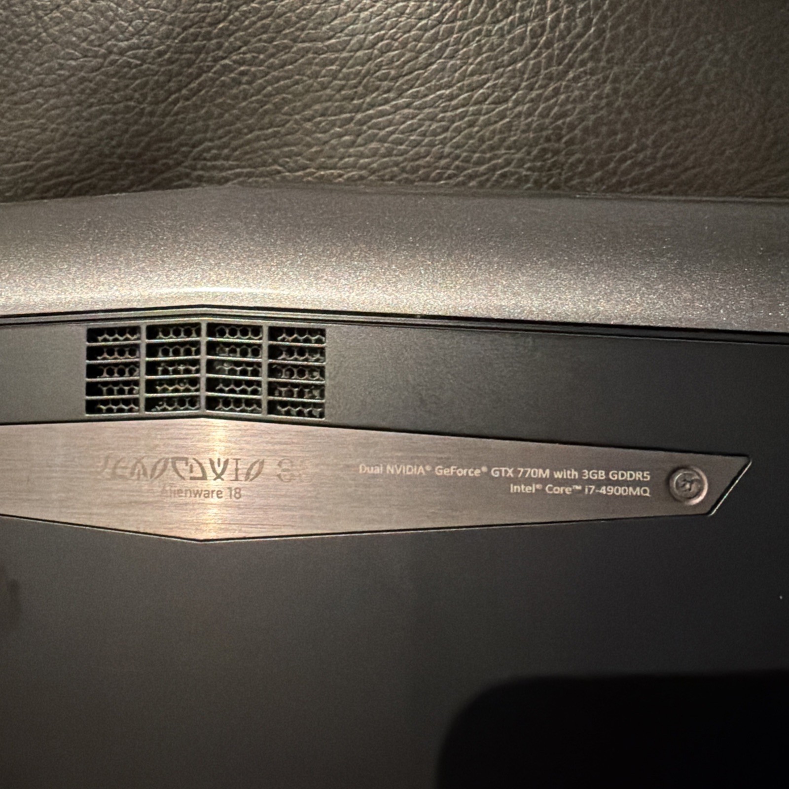 Alienware 18 Laptop i7-4900MQ Dual GTX 770M 18.4”- Untested No Charger For Parts