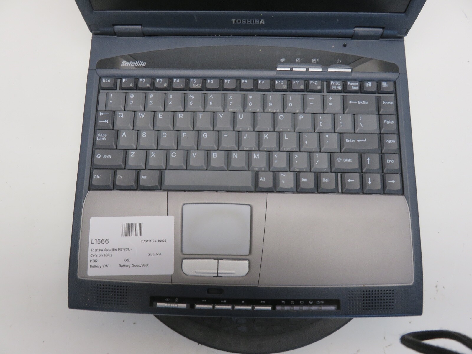Toshiba Satellite PS183U-00vf0x Celeron 1GHz 256 MB NO HDD No Batt