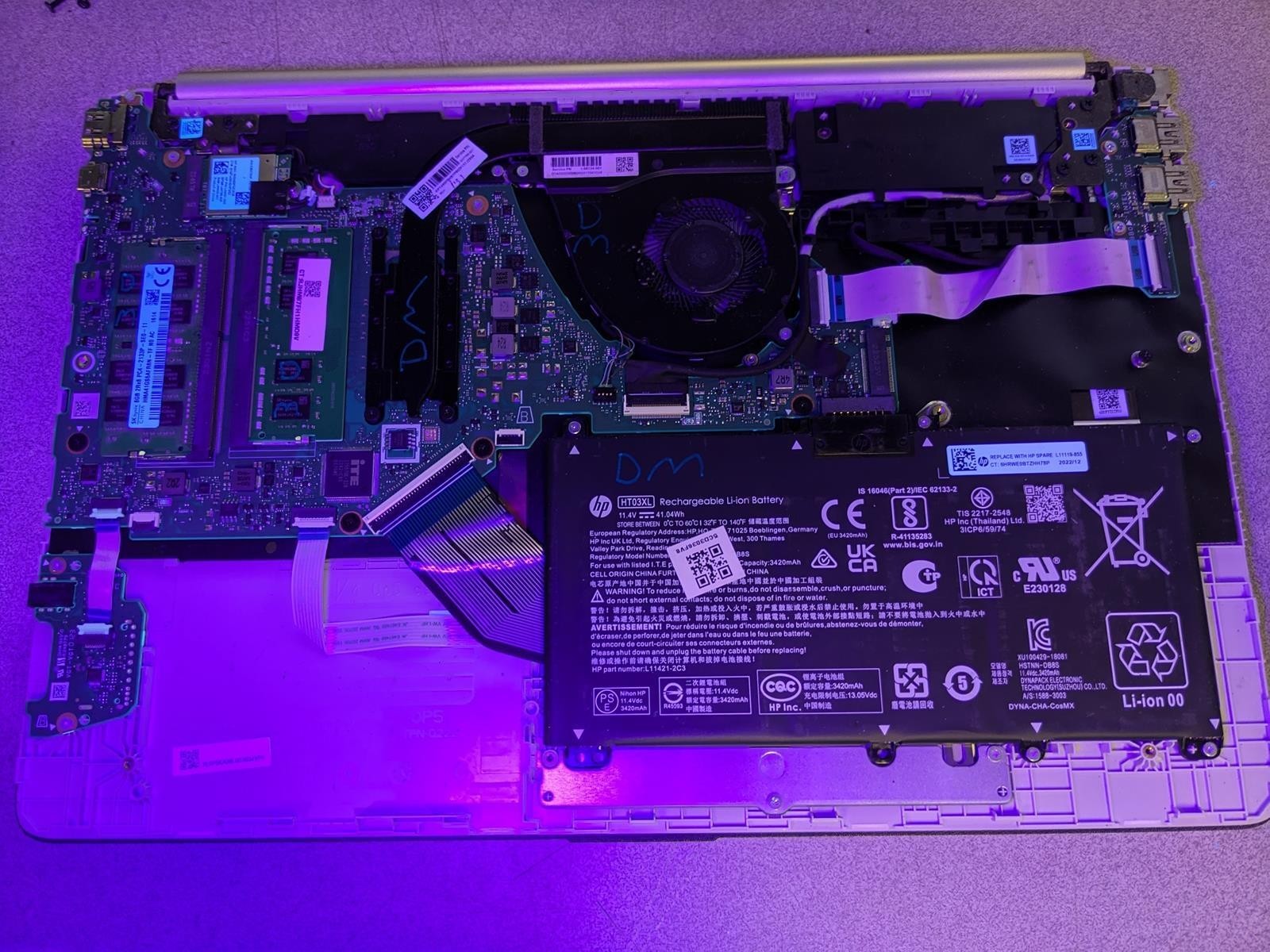HP LAPTOP 15-DY2702DX i3-1115G4 @ 3.00GHz, 16GB RAM, NO HDD/OS