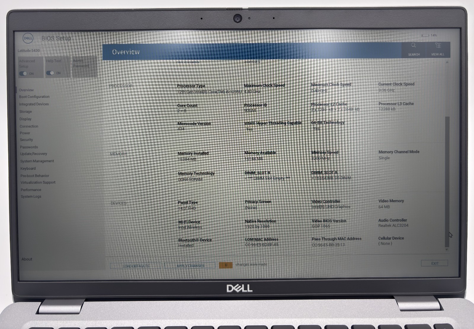 DELL Latitude 5430 14″ FHD Core i5-1235U 4.4GHz 16GB RAM 256GB NVME Win 11 Pro