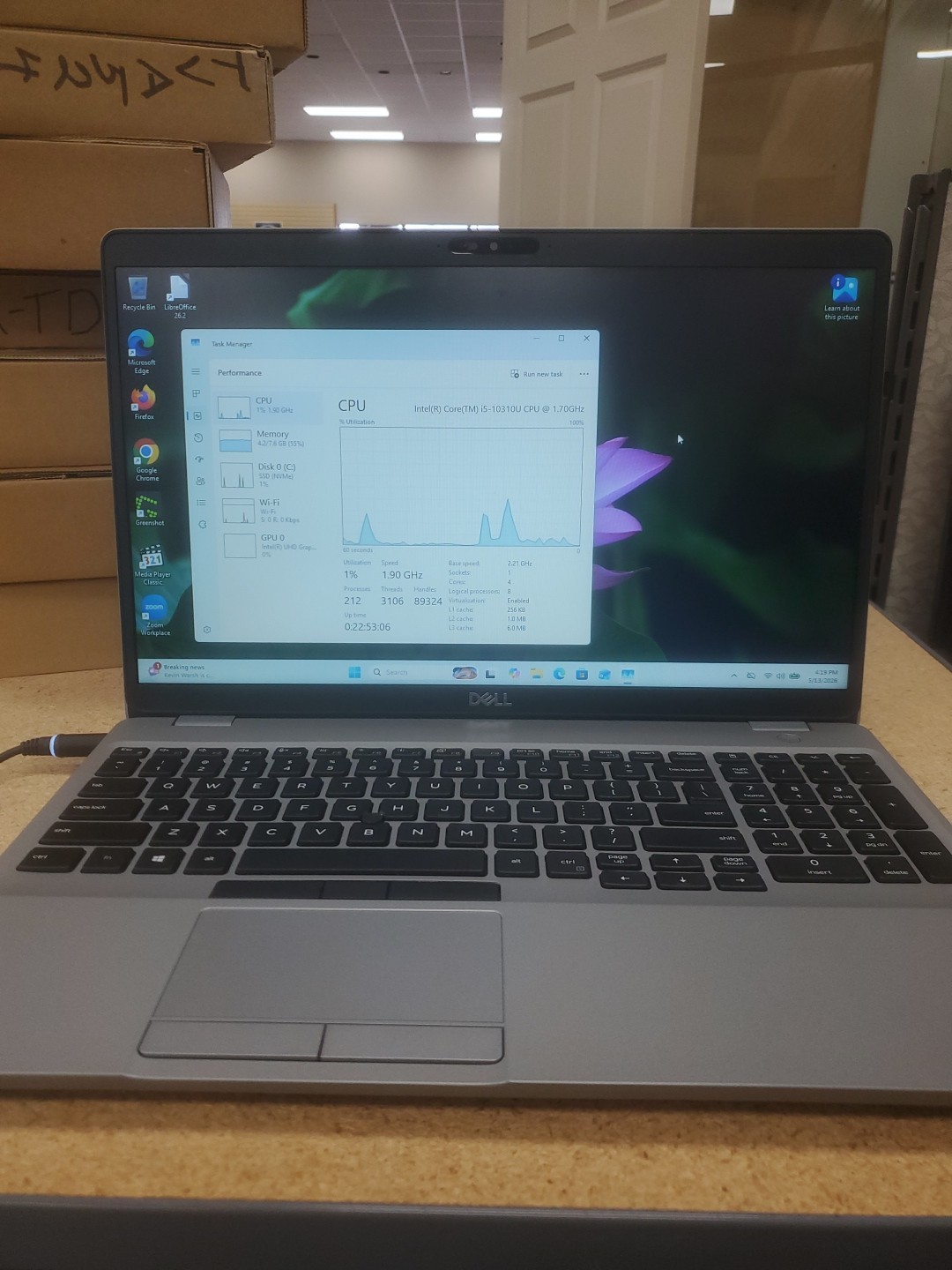 Dell Precision 3550 Laptop – i5-10310U 8GB 256GB SSD 15.6″ 051326-3