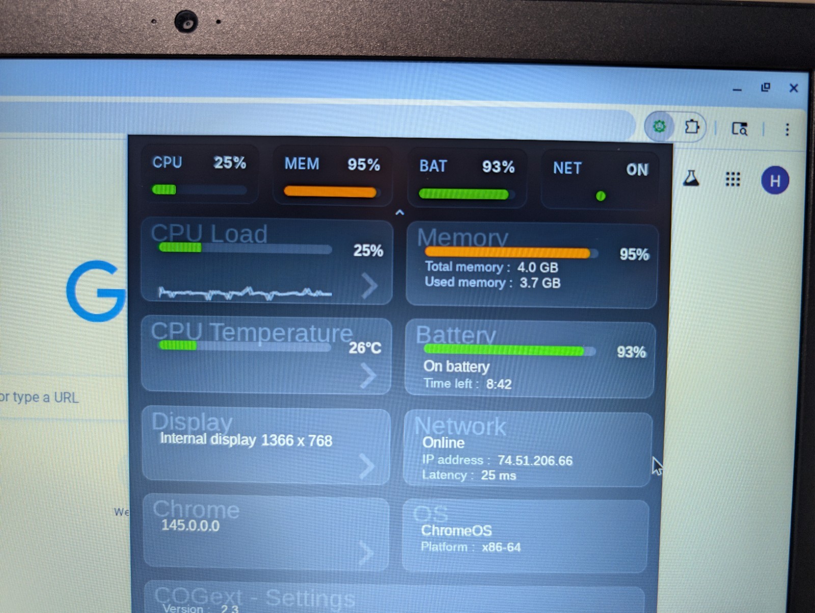 14″ Samsung Galaxy Chromebook | Celeron N4500 4GB RAM 32GB SSD AUE 2028
