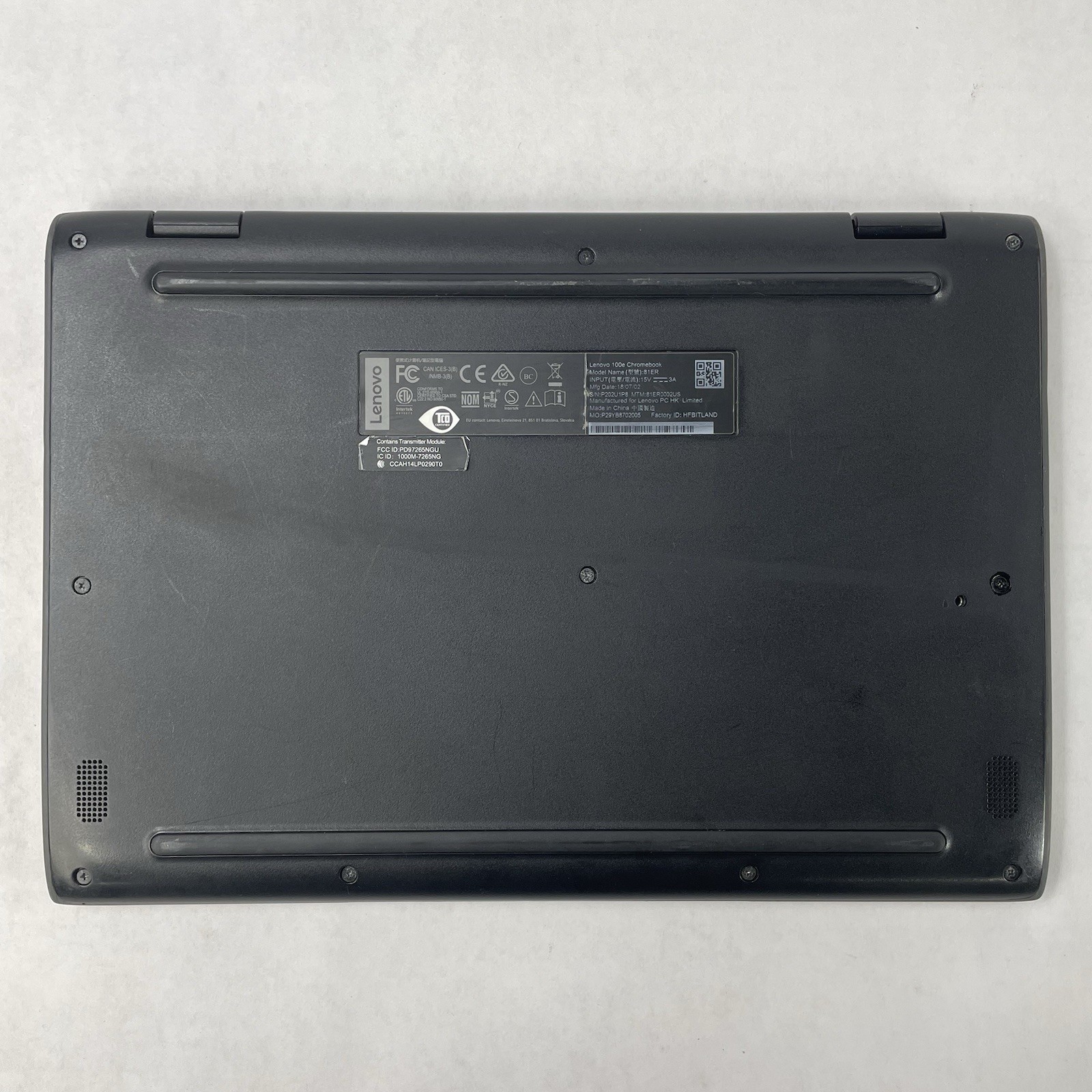 Lenovo 100e ChromeBook 81ER 11.5″ Celeron N3350 1.10 GHz 4GB RAM 16GB SSD – READ
