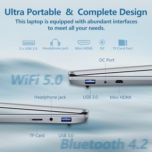15.6 inch Laptop with Core i5-7Y54 Processor Laptop Computer 16GB RAM 512GB