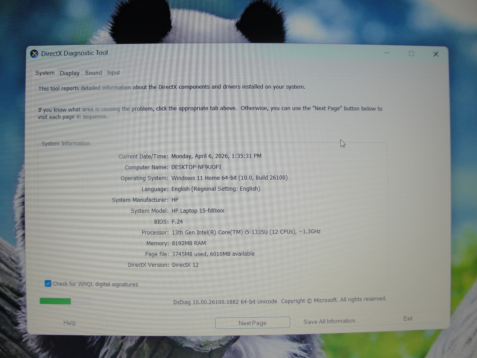 HP 15-FD0025ST 15.6″ FHD Intel Core i5-1335U 1.3GHz 8GB RAM 256GB SSD +P/A