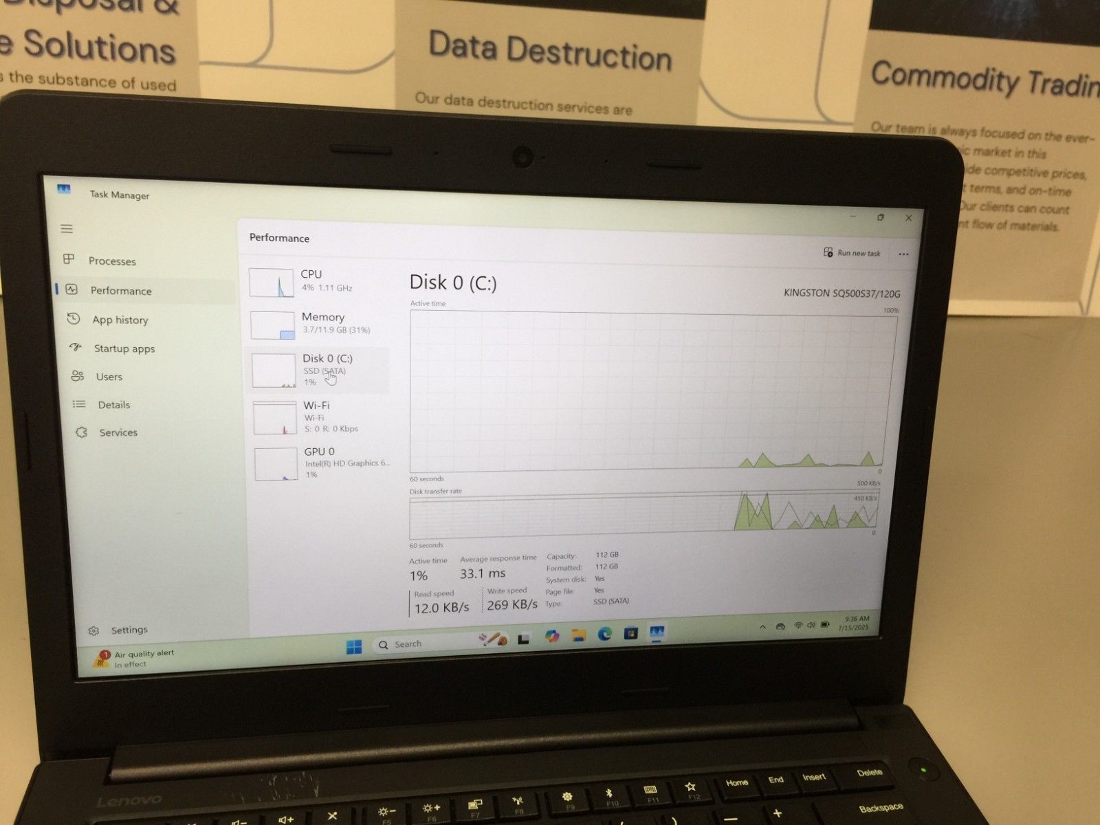LENOVO ThinkPad E470 intel Core i5 7TH GEN 12GB RAM 120 GB SSD