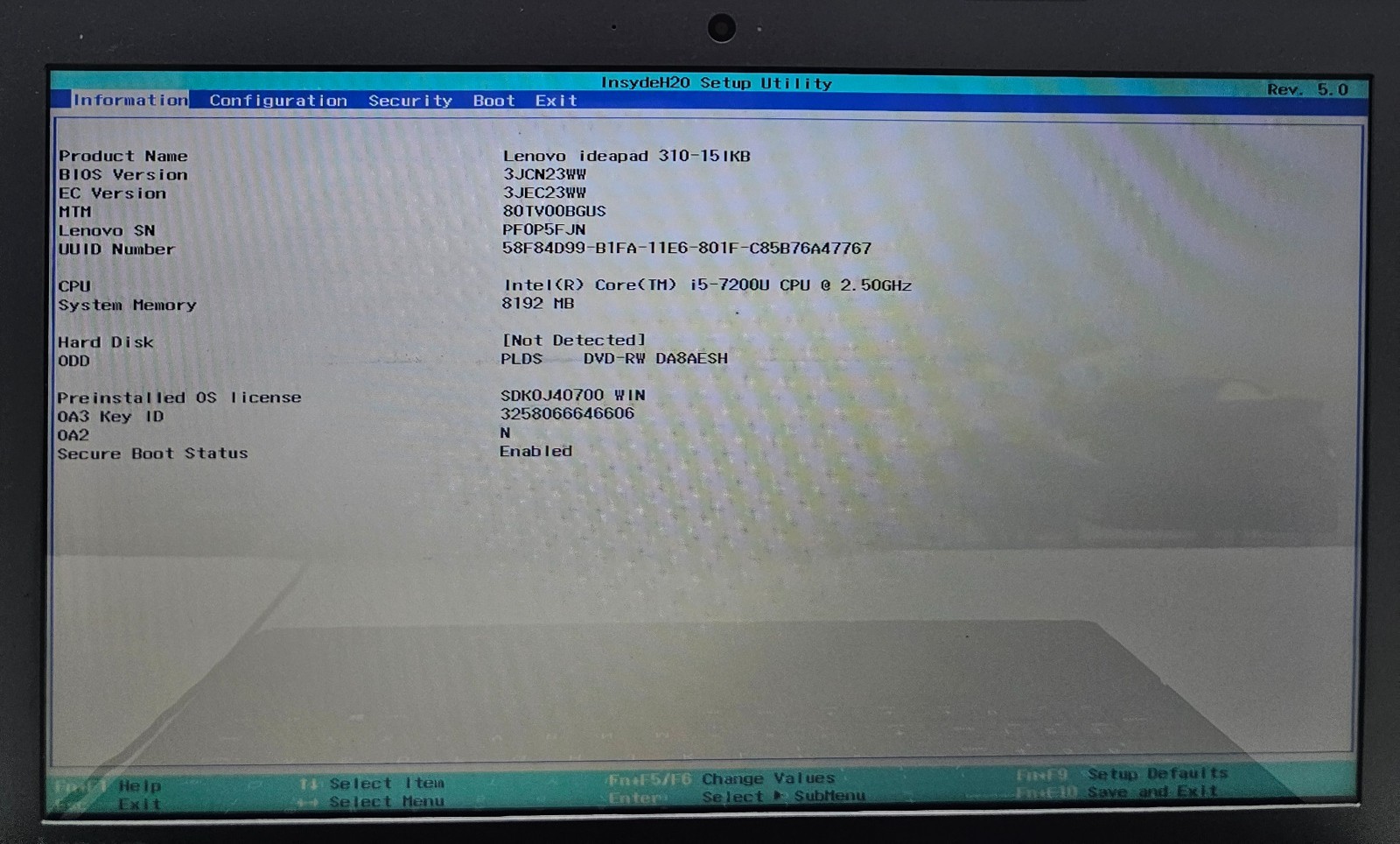 Lenovo Ideapad 310-15IKB 15.6″ Laptop Intel Core i5-7200U 8GB Ram NO HD/OS (FL)