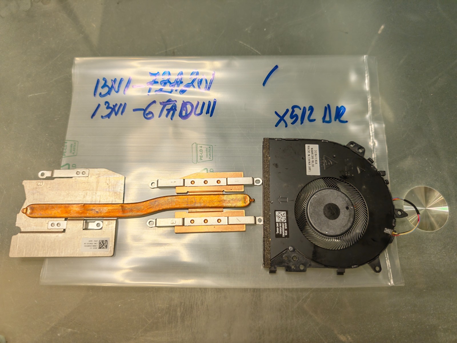 ASUS X512D F512D FAN HEATSINK 13N1-7ZA0201 13N1-6TA0U11 #