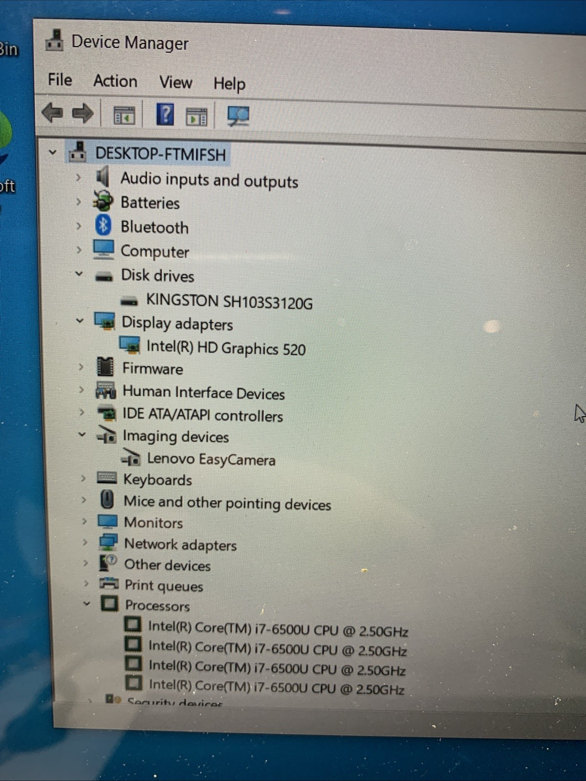 LENOVO EDGE 2 1580 FHD Touchscreen INTEL CORE I7-6500U 120GB 8GB NO OS – Read