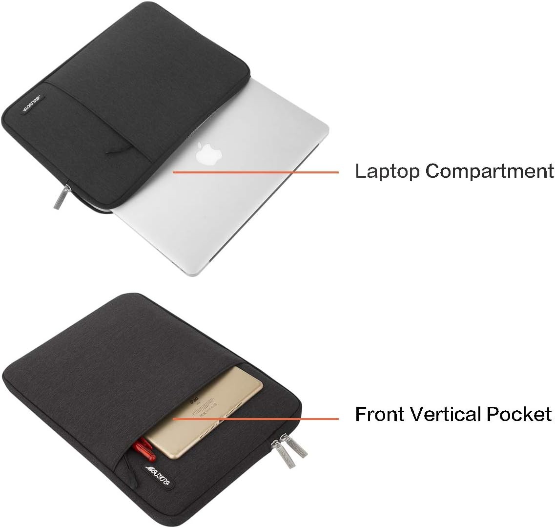 Black Laptop Sleeve Case for 18.5 Inch ASUS HP Dell Lenovo, Compatible Bag