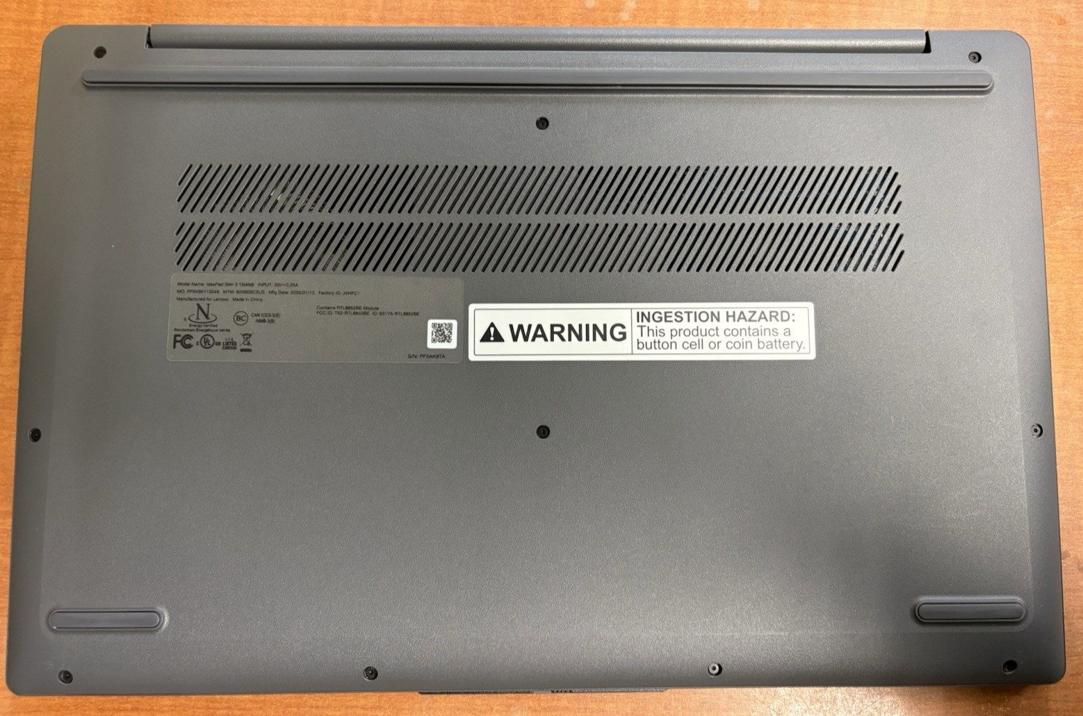 Lenovo Ideapad Slim 3 (15IAN8) 15.6 Screen 8GB RAM I3-N305 128GB SSD Gray Laptop